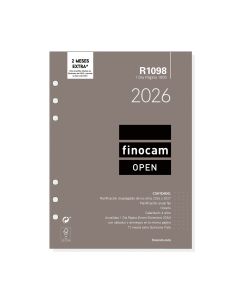 RECAMBIO AGENDA FINOCAM OPEN 1000 215X155MM DIA PAGINA R1098