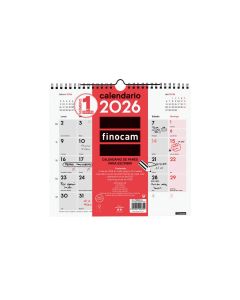 CALENDARIO PARED FINOCAM ESPIRAL ESCRIBIR 245X265MM MES VISTA M