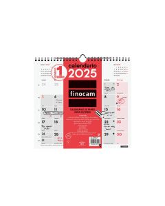 CALENDARIO PARED FINOCAM ESPIRAL ESCRIBIR 245X265MM MES VISTA M