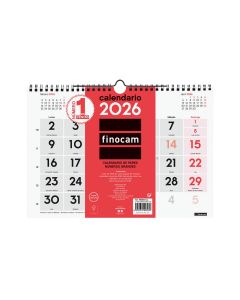 CALENDARIO PARED FINOCAM ESPIRAL NUMEROS GRANDES 210X300MM MES VISTA M