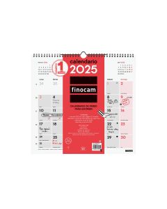 CALENDARIO PARED FINOCAM ESPIRAL ESCRIBIR 320X340MM MES VISTA L