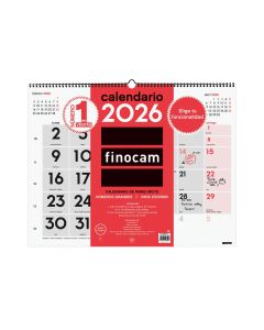 CALENDARIO PARED FINOCAM ESPIRAL MIXTO 420X590MM MES VISTA XL