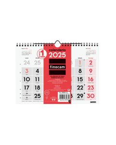 CALENDARIO PARED FINOCAM ESPIRAL NUMEROS GRANDES 150X210MM MES VISTA S