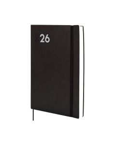 AGENDA FINOCAM POLIURETANO FLEXIBLE DYNAMIC MARA NEGRA CON GOMA 240X165MM DIA PAGINA Y11