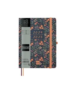 AGENDA 18 MESES FINOCAM TAPA DURA MINIMAL PRETTY CON GOMA 190X140 SEMANA VISTA