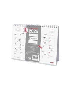 CALENDARIO SOBREMESA FINOCAM ESPIRAL ESCRIBIR CHIC 150X210MM MES VISTA BLANCO S