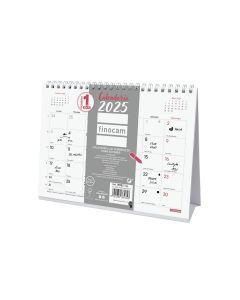 CALENDARIO SOBREMESA FINOCAM ESPIRAL ESCRIBIR CHIC 150X210MM MES VISTA BLANCO S