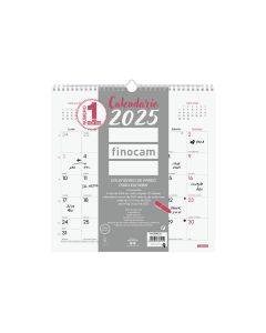 CALENDARIO PARED FINOCAM ESPIRAL ESCRIBIR CHIC 300X300MM MES VISTA BLANCO