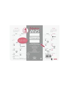 CALENDARIO MAGNETICO FINOCAM ESCRIBIR CHIC 150X210MM MES VISTA BLANCO S