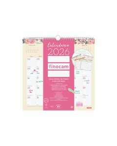 CALENDARIO PARED FINOCAM ESPIRAL ESCRIBIR DESING 300X300MM MES VISTA
