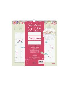 CALENDARIO PARED FINOCAM ESPIRAL ESCRIBIR DESING 300X300MM MES VISTA
