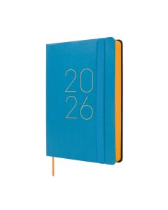 AGENDA FINOCAM FLEXI LISA AZUL CON GOMA 168X118MM DIA PAGINA F4