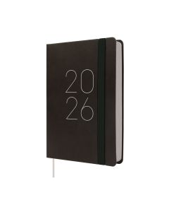 AGENDA FINOCAM FLEXI LISA NEGRA CON GOMA 168X118MM DIA PAGINA F4