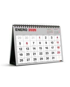 CALENDARIO SOBREMESA MIQUELRIUS ESPIRAL NUMEROS GRANDES BASIC 14X21CM MES VISTA
