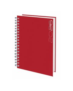 AGENDA BOOST TAPA DURA ESPIRAL POSITANO ROJA 24X17CM DIA PAGINA D13