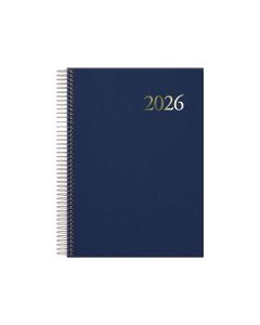AGENDA DOHE TAPA DURA ESPIRAL SEGOVIA AZUL 20X14CM DIA PAGINA