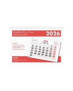 CALENDARIO SOBREMESA DOHE FALDILLA NUMEROS GRANDES 21X30CM MES VISTA