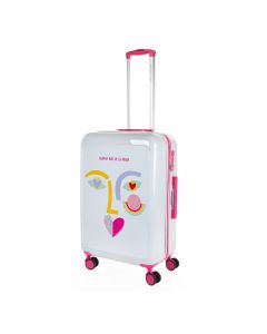 TROLLEY AGATHA 68CM POLICARBONATO HAPPINESS FACE