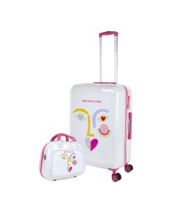 TROLLEY AGATHA 68CM + NECESER POLICARBONATO HAPPINESS FACE