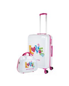 TROLLEY AGATHA 68CM + NECESER POLICARBONATO HAPPINESS LOVE