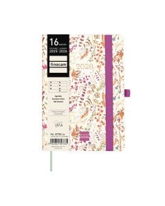 AGENDA 16 MESES FINOCAM TAPA FLEXIBLE CAPRI HAPPY CON GOMA 168X118 SEMANA VISTA