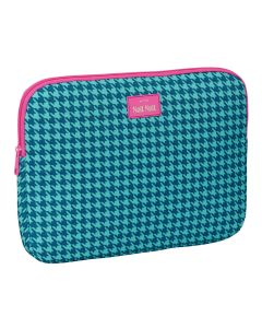 FUNDA PC SAFTA NAIT NAIT PATA DE GALLO VERDE 25X34CM