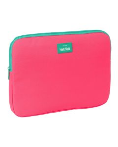 FUNDA PC SAFTA NAIT NAIT ROSA FLUOR 25X34CM