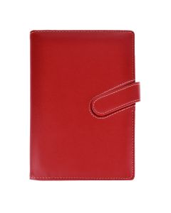 AGENDA PRAXTON POLIPIEL FUNDA MONACO ROJA CON BROCHE CUARTO DIA PAGINA