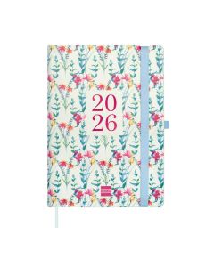 AGENDA FINOCAM POLIURETANO FLEXIBLE CAPRI HAPPY CON GOMA 210X148MM DIA PAGINA FA5