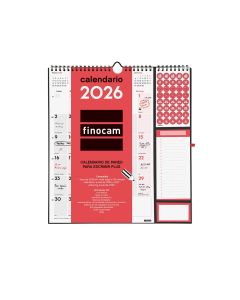 CALENDARIO PARED FINOCAM ESPIRAL ESCRIBIR PLUS 330X300MM MES VISTA
