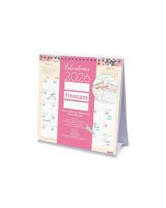 CALENDARIO SOBREMESA FINOCAM ESPIRAL ESCRIBIR DESIGN 190X190MM MES VISTA