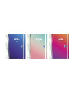 AGENDA ESCOLAR OXFORD TAPA EXTRADURA ESPIRAL GRADIENT CON GOMA OCTAVO DIA PAGINA