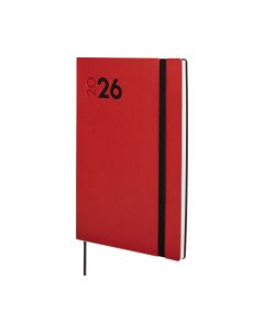 AGENDA FINOCAM POLIURETANO FLEXIBLE DYNAMIC MARA ROJA CON GOMA 204X140MM SEMANA VISTA Y10