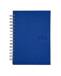 AGENDA PRAXTON TAPA DURA ESPIRAL BOSTON AZUL CUARTO DIA PAGINA
