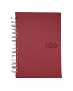 AGENDA PRAXTON TAPA DURA ESPIRAL BOSTON ROJA CUARTO DIA PAGINA