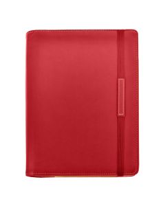 AGENDA PRAXTON FUNDA WIRE-O ROJA CON GOMA 27X17CM DIA PAGINA