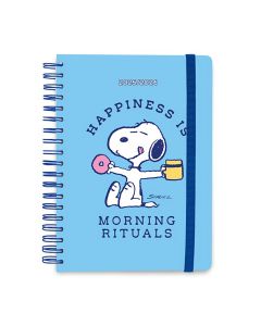 AGENDA ESCOLAR ERIK TAPA DURA ESPIRAL SNOOPY CON GOMA A5 SEMANA VISTA