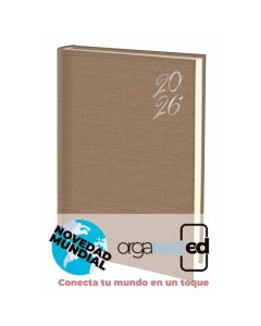 AGENDA BOOST TAPA DURA CORVARA MARRON 24X17CM DIA PAGINA E11