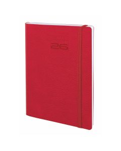 AGENDA BOOST FLEXIBLE LORETO ROJA CON GOMA 24X17CM SEMANA VISTA E15