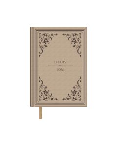 AGENDA DOHE TAPA DURA VICTORIAN BEIGE 20X14CM DIA PAGINA