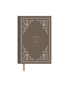AGENDA DOHE TAPA DURA VICTORIAN MARRON 20X14CM DIA PAGINA