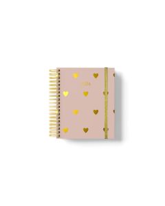 AGENDA DIDEX POLIPIEL ESPIRAL MASTER LOVE CON GOMA 22X18CM DIA PAGINA