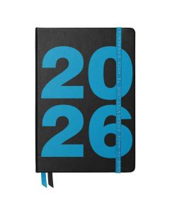 AGENDA DIDEX TAPA DURA FLASH AZUL CON GOMA 17X12CM DIA PAGINA
