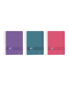 AGENDA OXFORD POLIPROPILENO ESPIRAL LIVE&GO COLORES VIVOS CON GOMA A5 DIA PAGINA