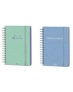 AGENDA MOOVING TAPA DURA ESPIRAL GALA CON GOMA A5 SEMANA VISTA