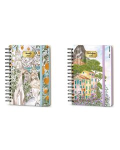 AGENDA MOOVING TAPA DURA ESPIRAL TRAVEL CON GOMA A5 DIA PAGINA