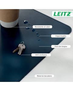 VADE SOBREMESA LEITZ 40X80CM AZUL OSCURO