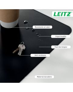 VADE SOBREMESA LEITZ 40X80CM NEGRO