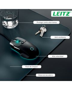 VADE SOBREMESA LEITZ  XL GAMING 40X100CM GRIS OSCURO