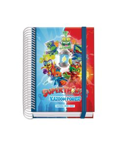 AGENDA ESCOLAR DOHE TAPA DURA ESPIRAL SUPERTHINGS CON GOMA A6 DIA PAGINA